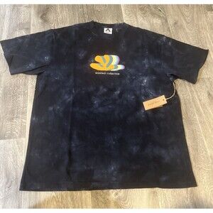 Wasted Collection Men's Tie Dye T-Shirt Organic Recycled Cotton Navy Size Small